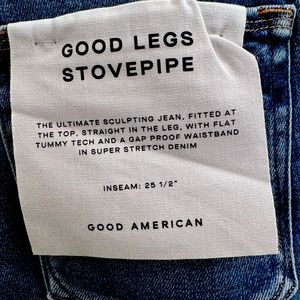 NWT Good American Good Legs Stovepipe Jeans